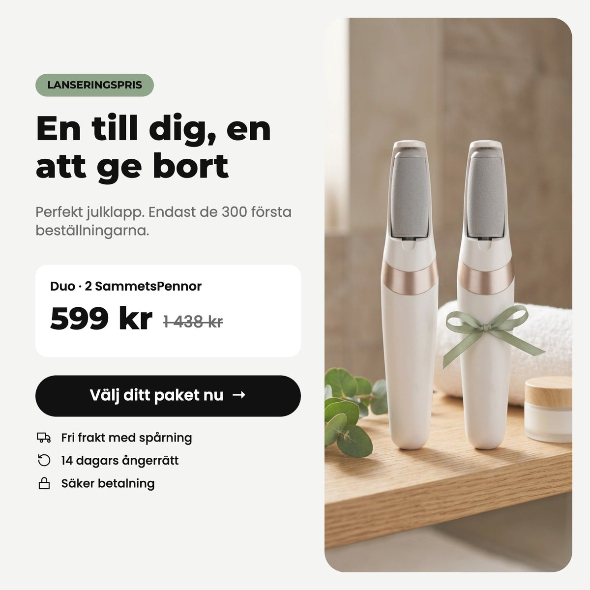 Duo – en till dig, en att ge bort: 2 SammetsPennor för 599 kr